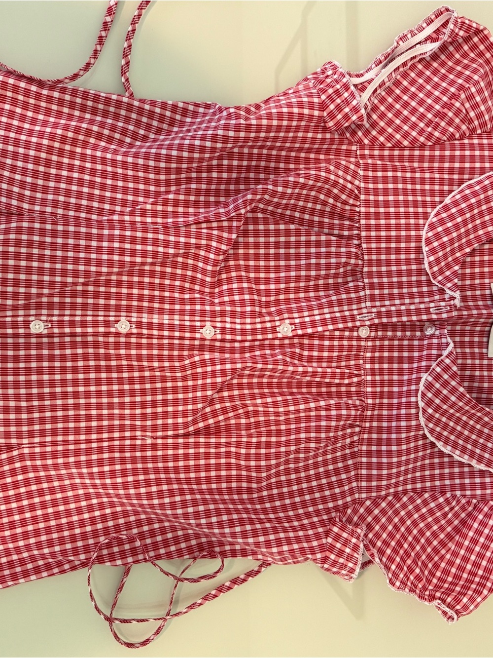 Hollister Red and White Gingham Tank Top